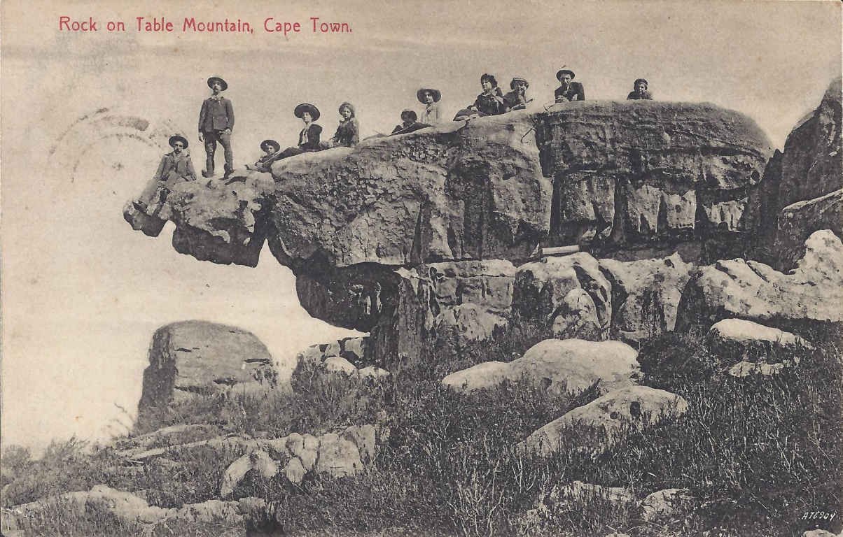 Rock on Table Mountain, postal cancellation 1910