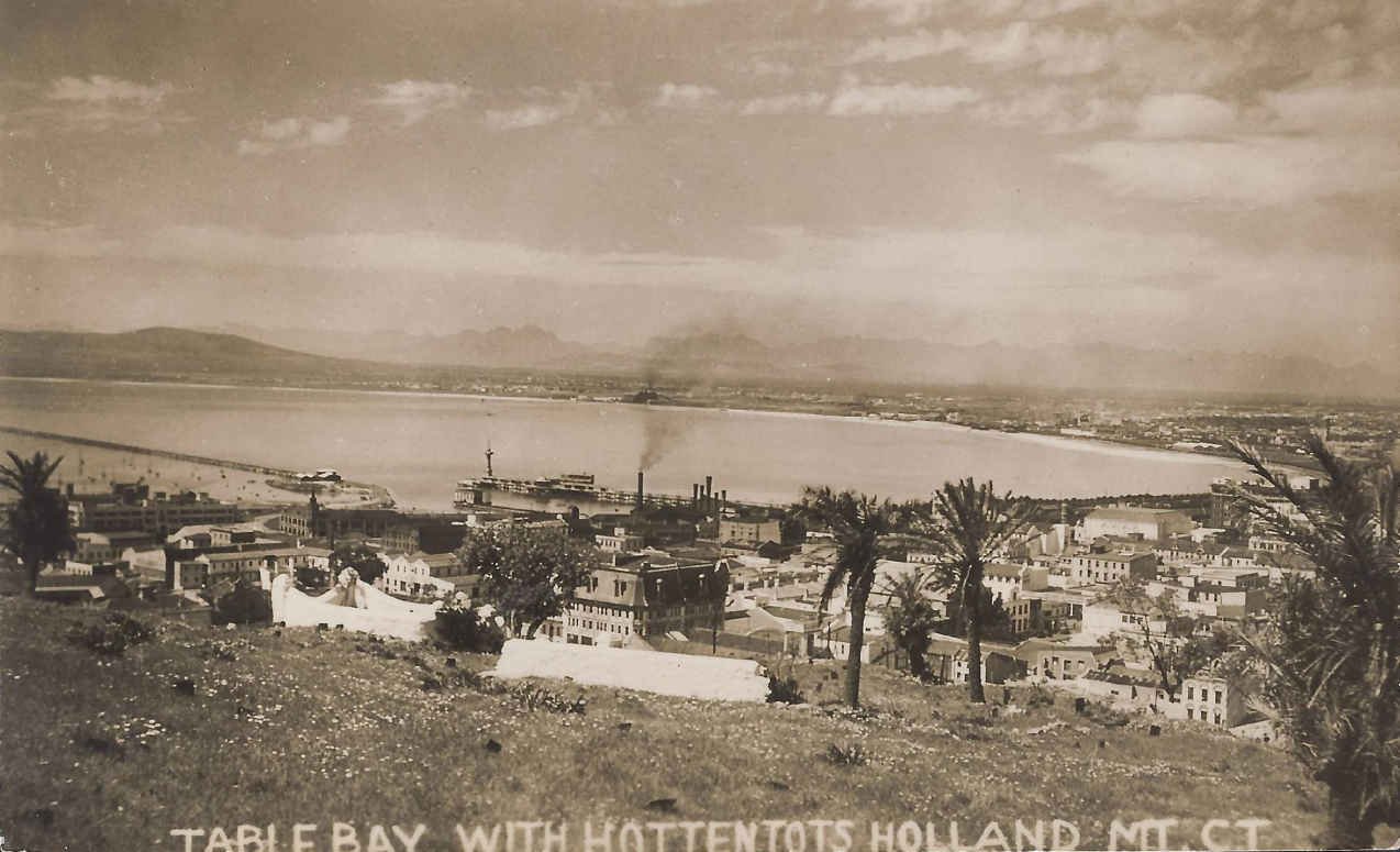 Table Bay with Hottentots Holland Mt (mountain) CT
