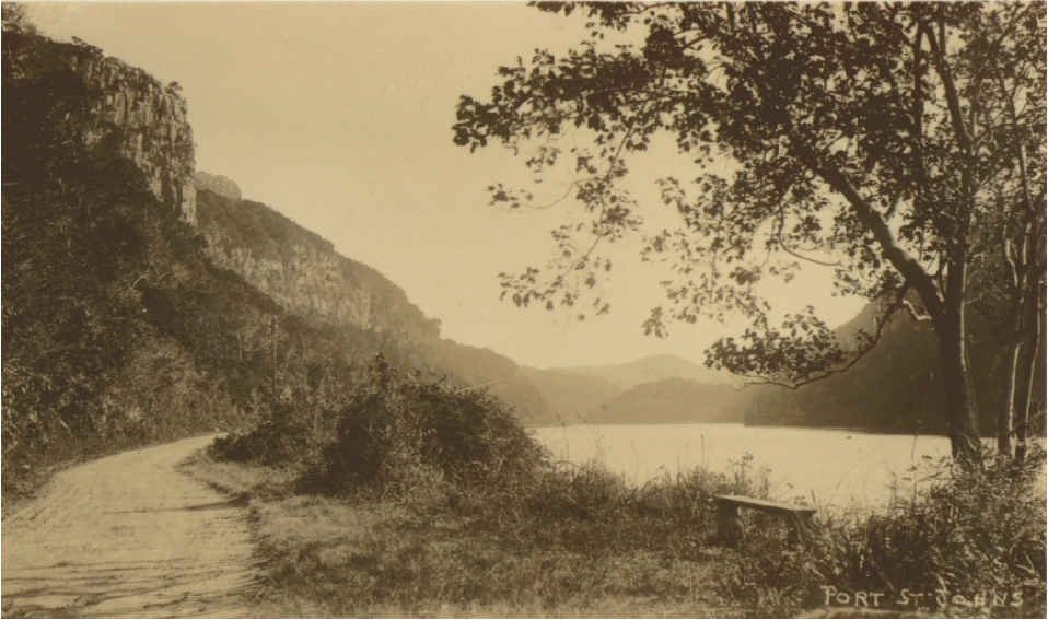 Port St Johns - bench next to road