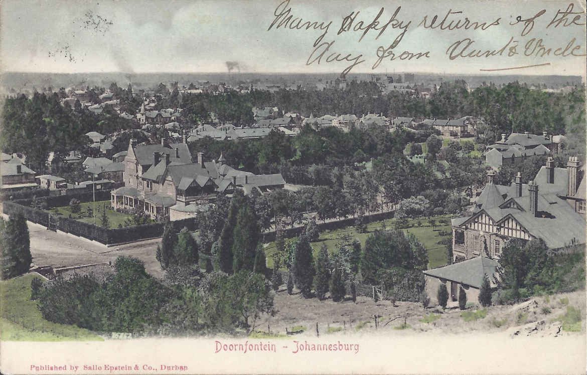 Doornfontein postal cancellation Pretoria on 5.8.1913