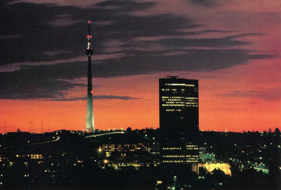 Johannesburg skyline at night