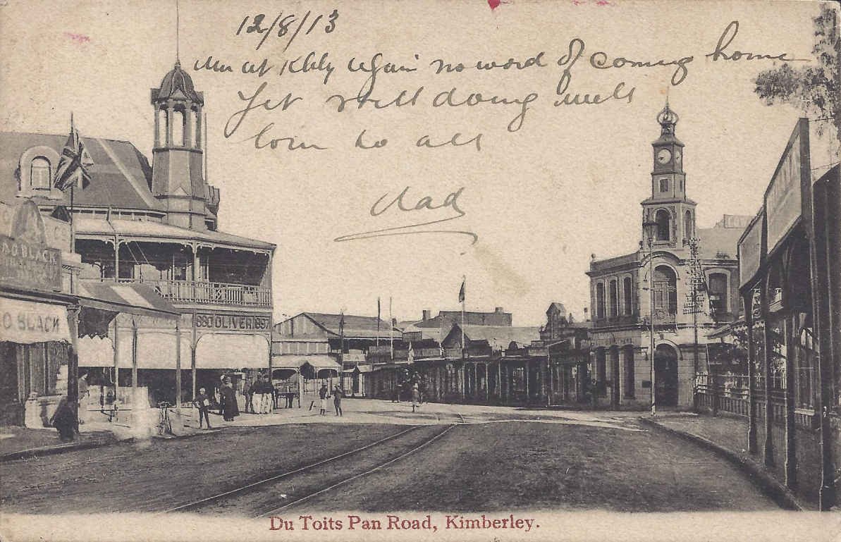 Du Toits Pan Road, Kimberley, postal cancellation 1913