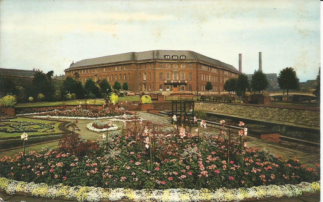 Derby, The Council House from River Gardens