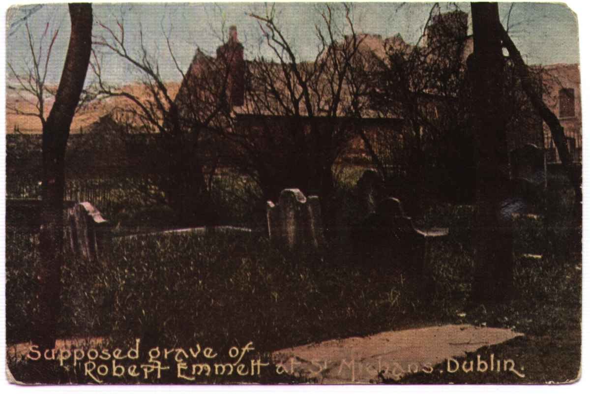 Dublin, supposed grave of Robert Emmet 1778-1803. Irish nationalist who led a rebellion in 1803 and was executed