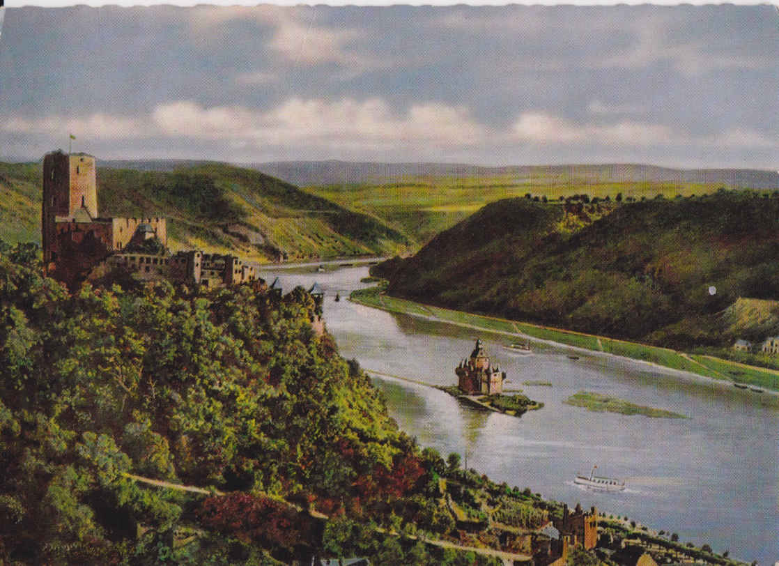 Kaub, Gutenfels Castle and Pfalz tower