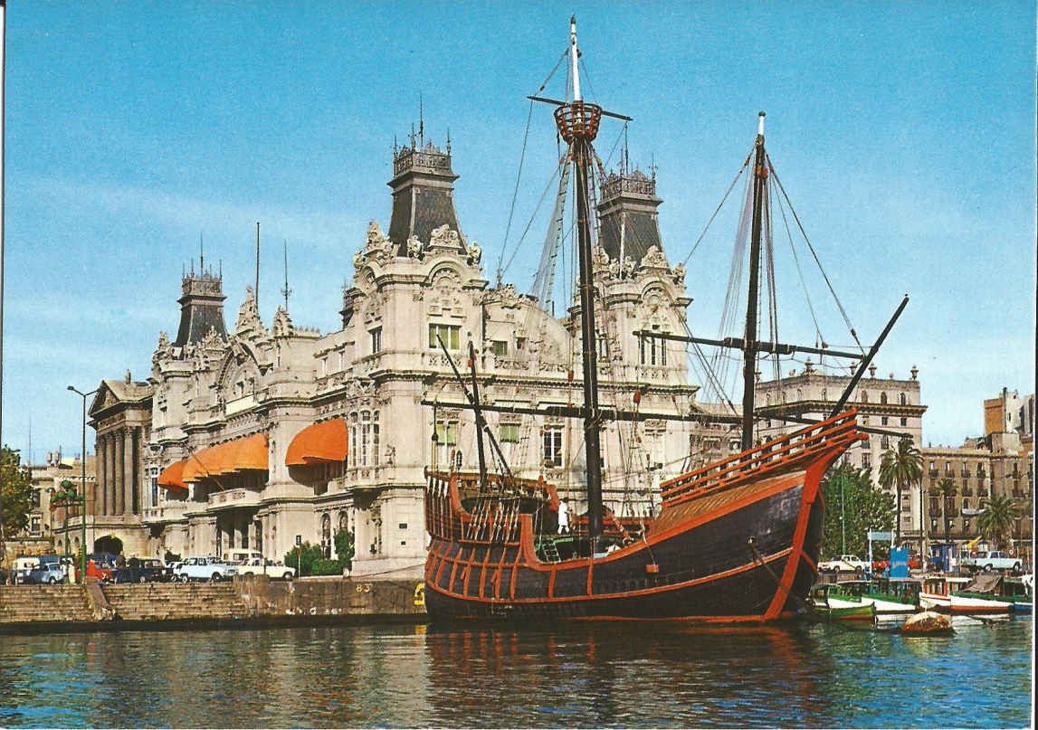 Barcelona, Carabela Santa Maria, facsimile - Puerta de la Paz