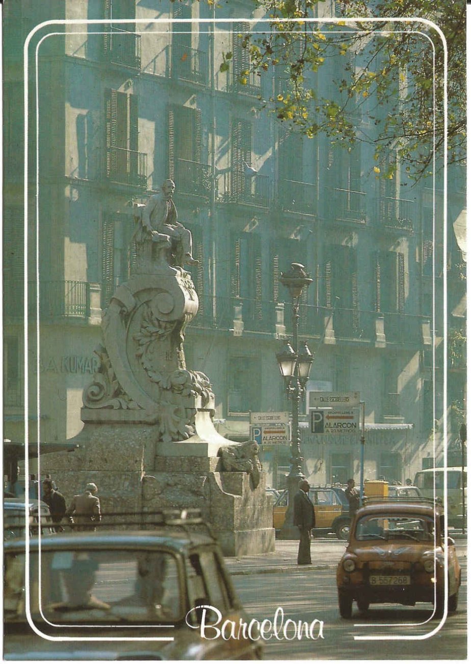 Barcelona, Monument to Federico Soler "Pitarra"